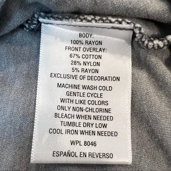 Gray/silver Flowy Boho Tank Top - Picture 7 of 8